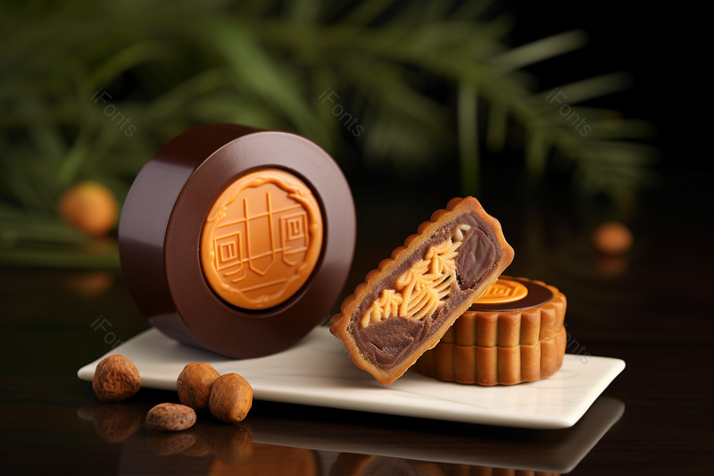 古式中国风的一盘月饼高清图片摄影图灯水壶叶子,高清,摄影图,摄影图片,图片大全,摄影图免费下载